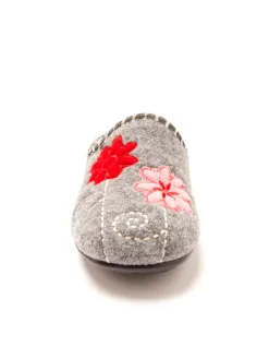 Mules brodées grande largeur