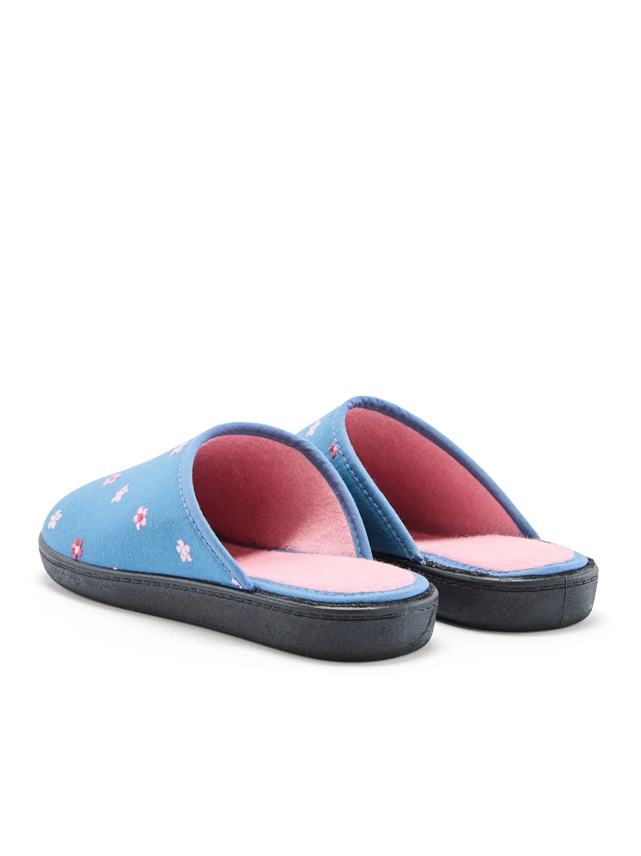 Mules brodées intérieur éponge