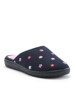 Mules brodées intérieur éponge