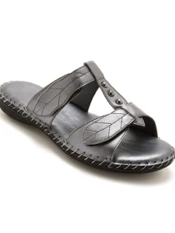 Mules cuir, ouverture totale