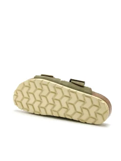 Mules cuir velours à boucles