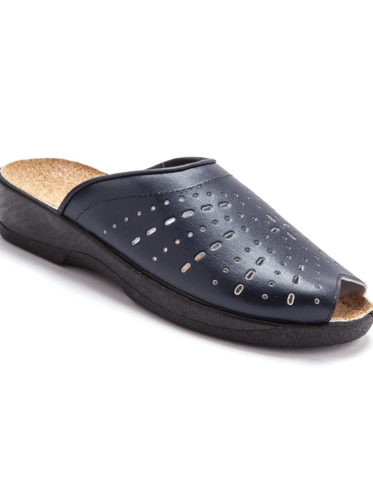 Mules en cuir à galbe anatomique