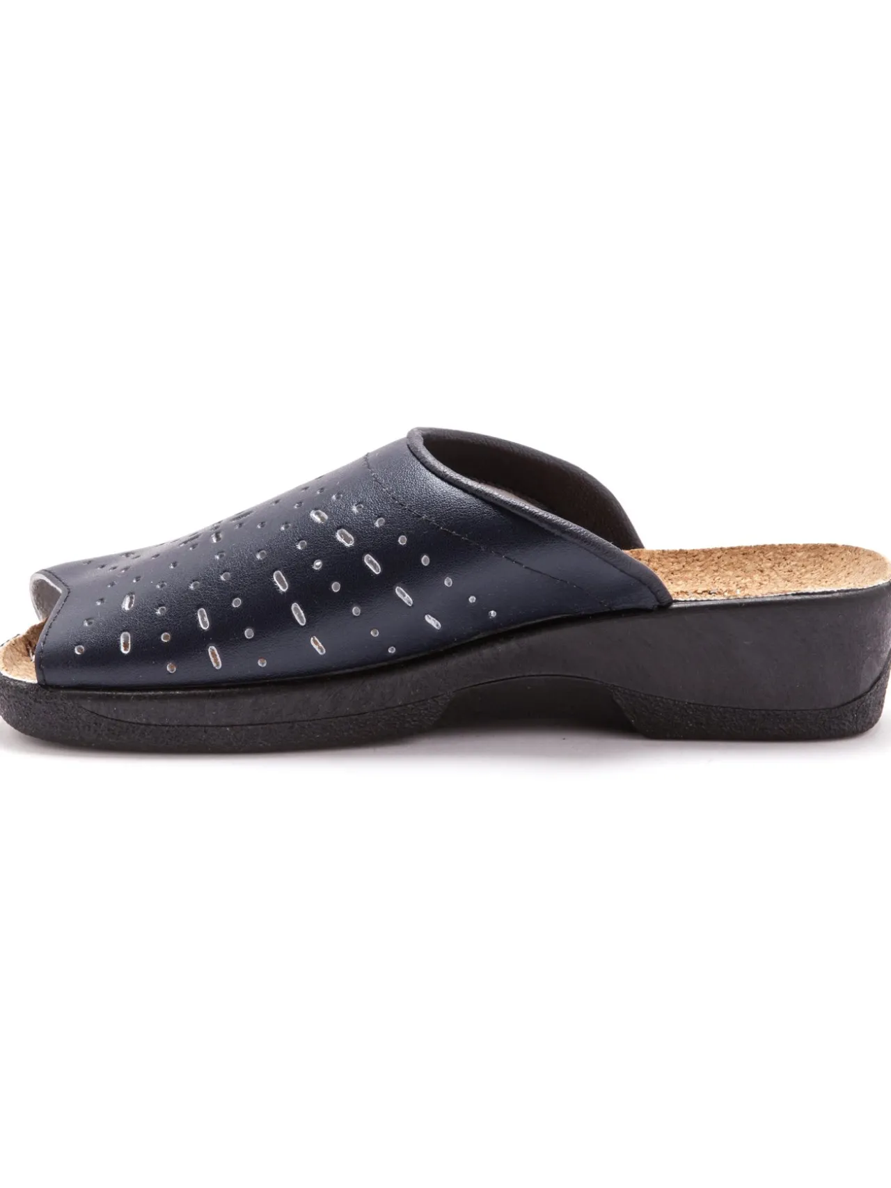 Mules en cuir à galbe anatomique