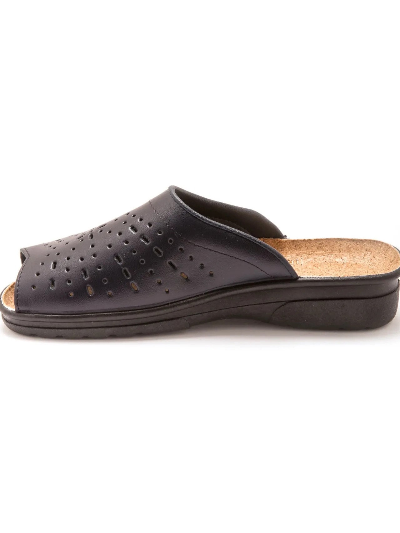 Mules en cuir à galbe anatomique