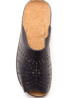 Mules en cuir à galbe anatomique