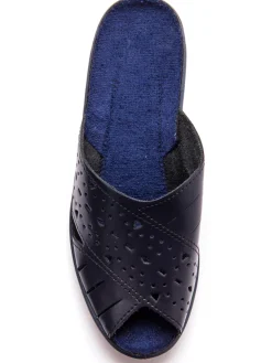 Mules en cuir ajouré