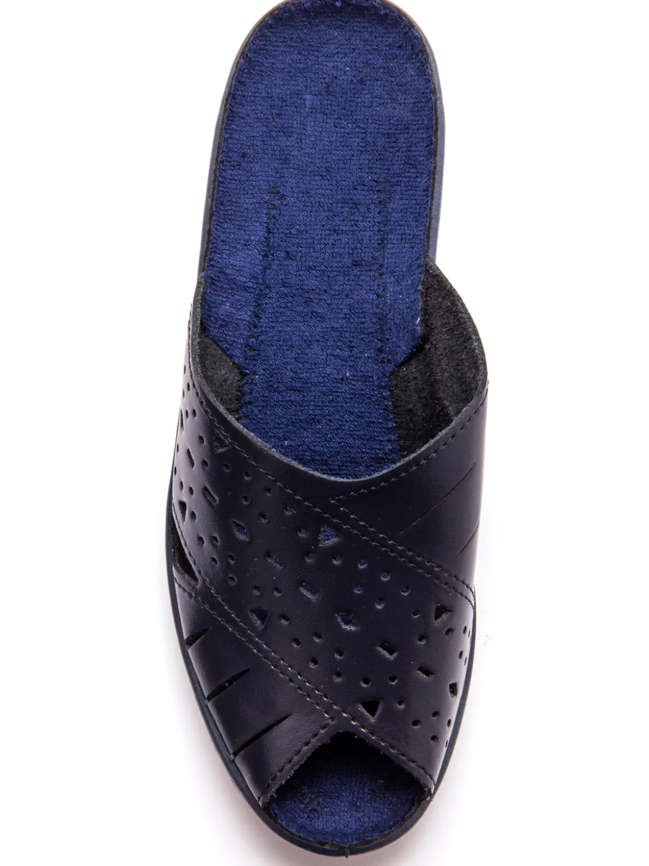 Mules en cuir ajouré