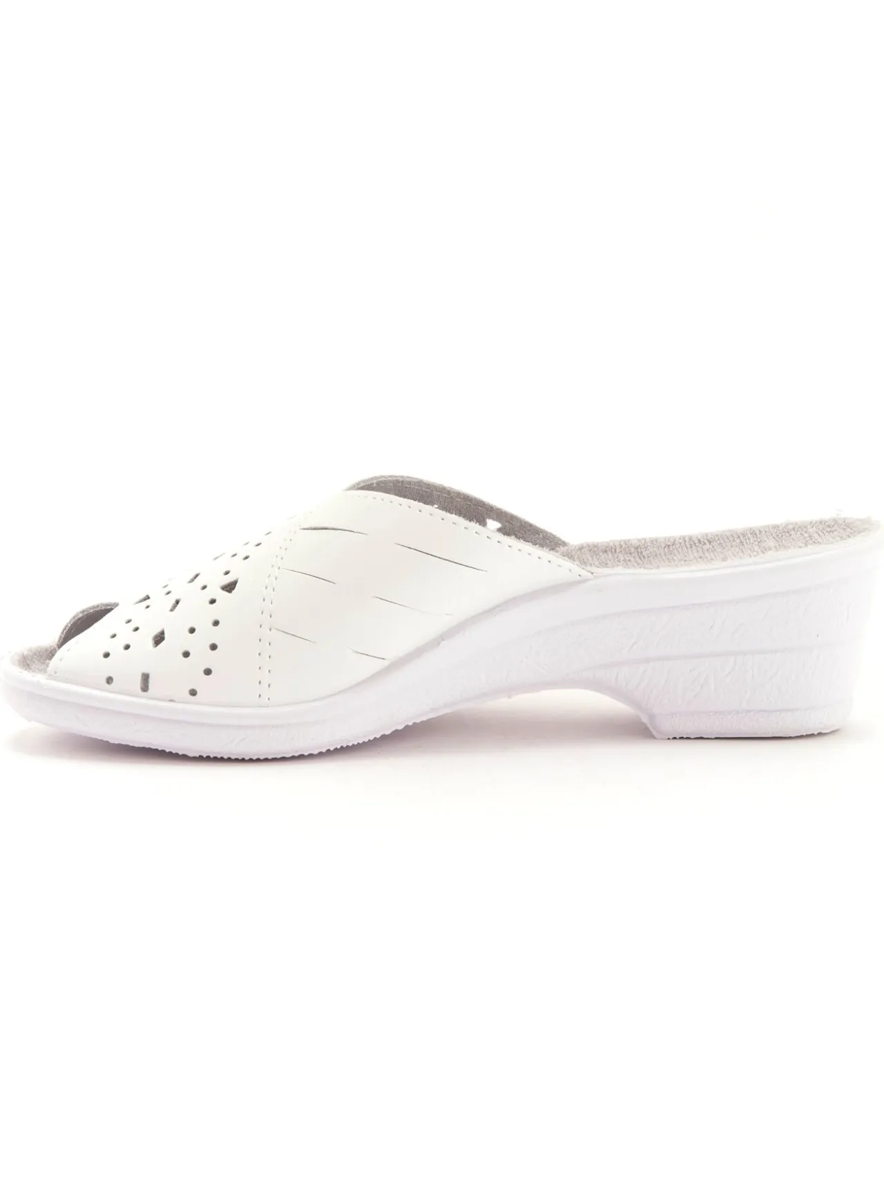 Mules en cuir ajouré