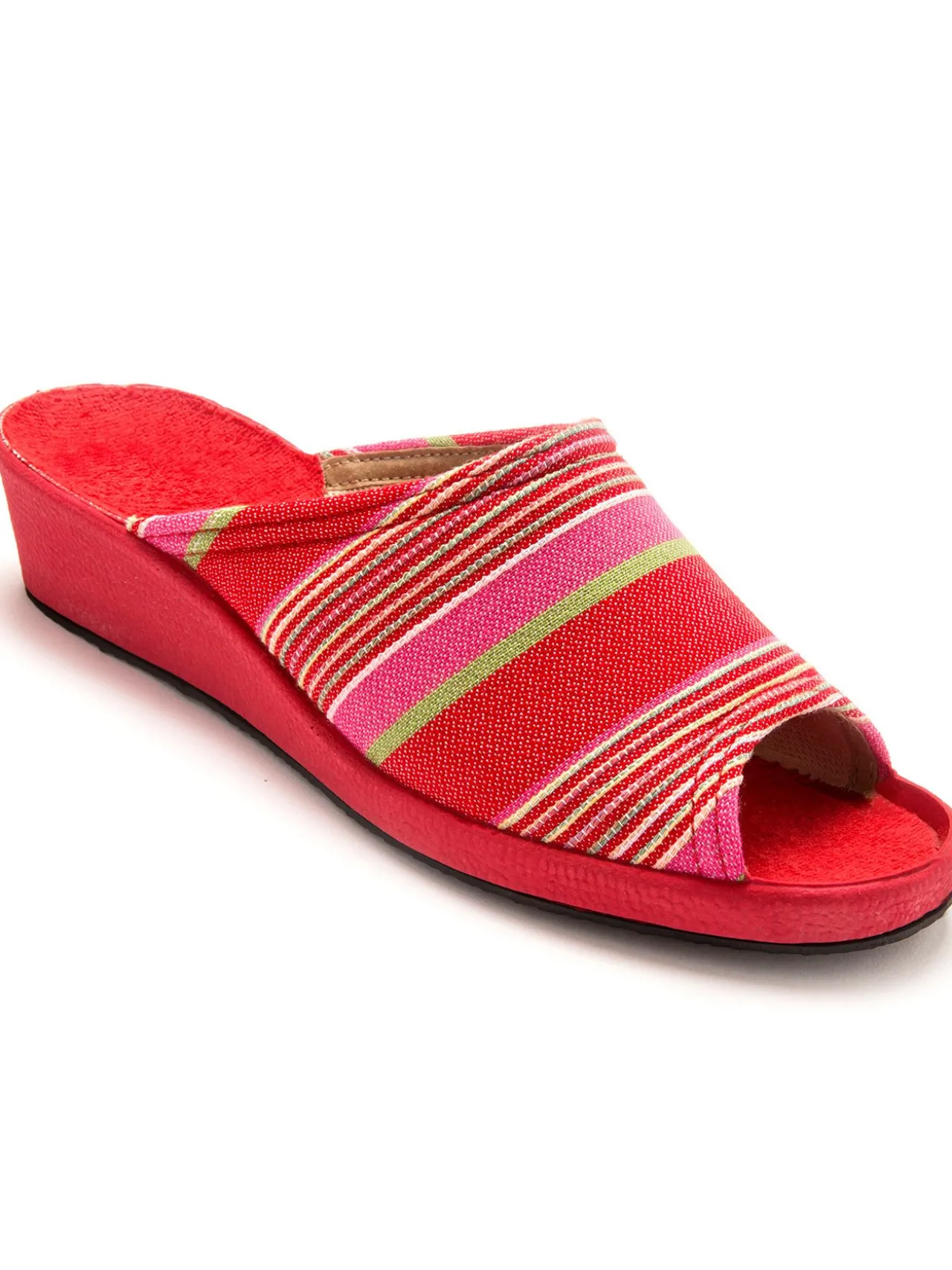 Mules rayées grande largeur