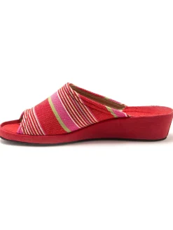 Mules rayées grande largeur