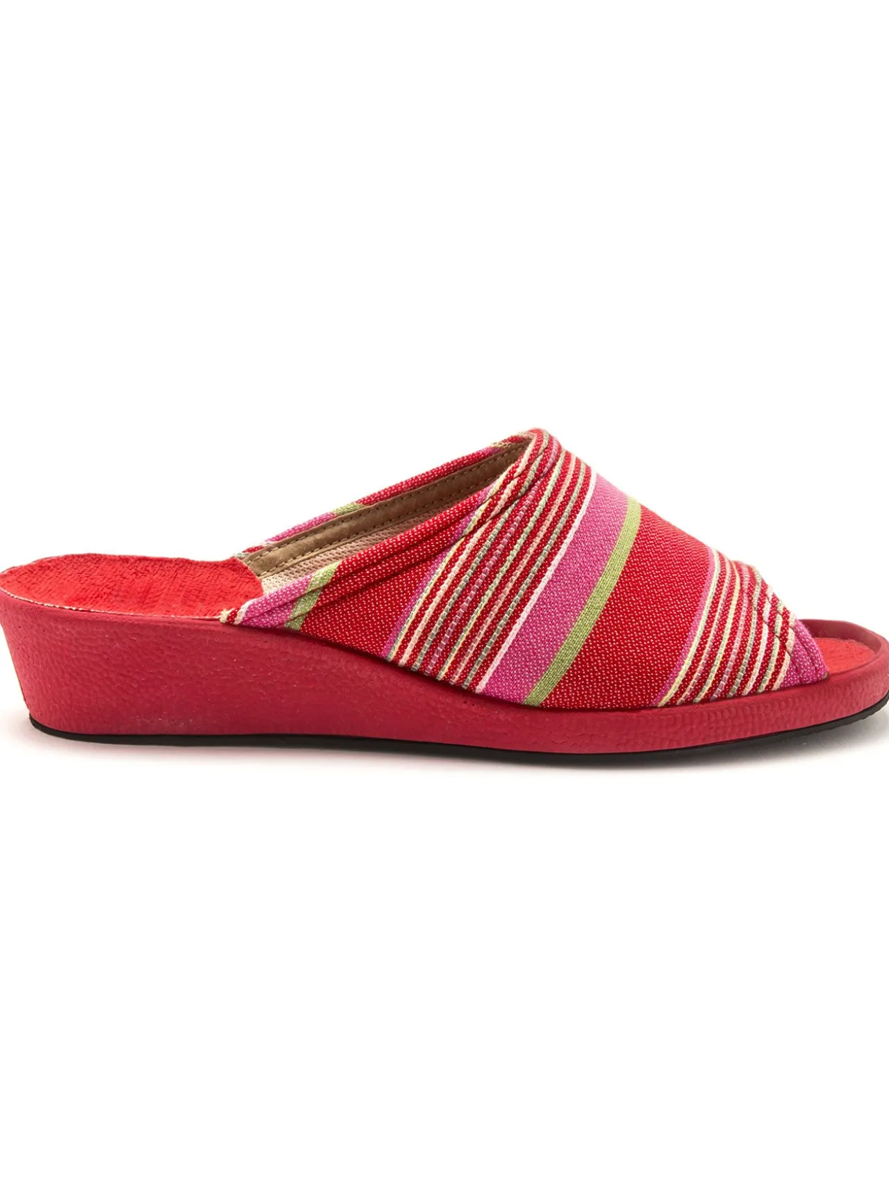 Mules rayées grande largeur