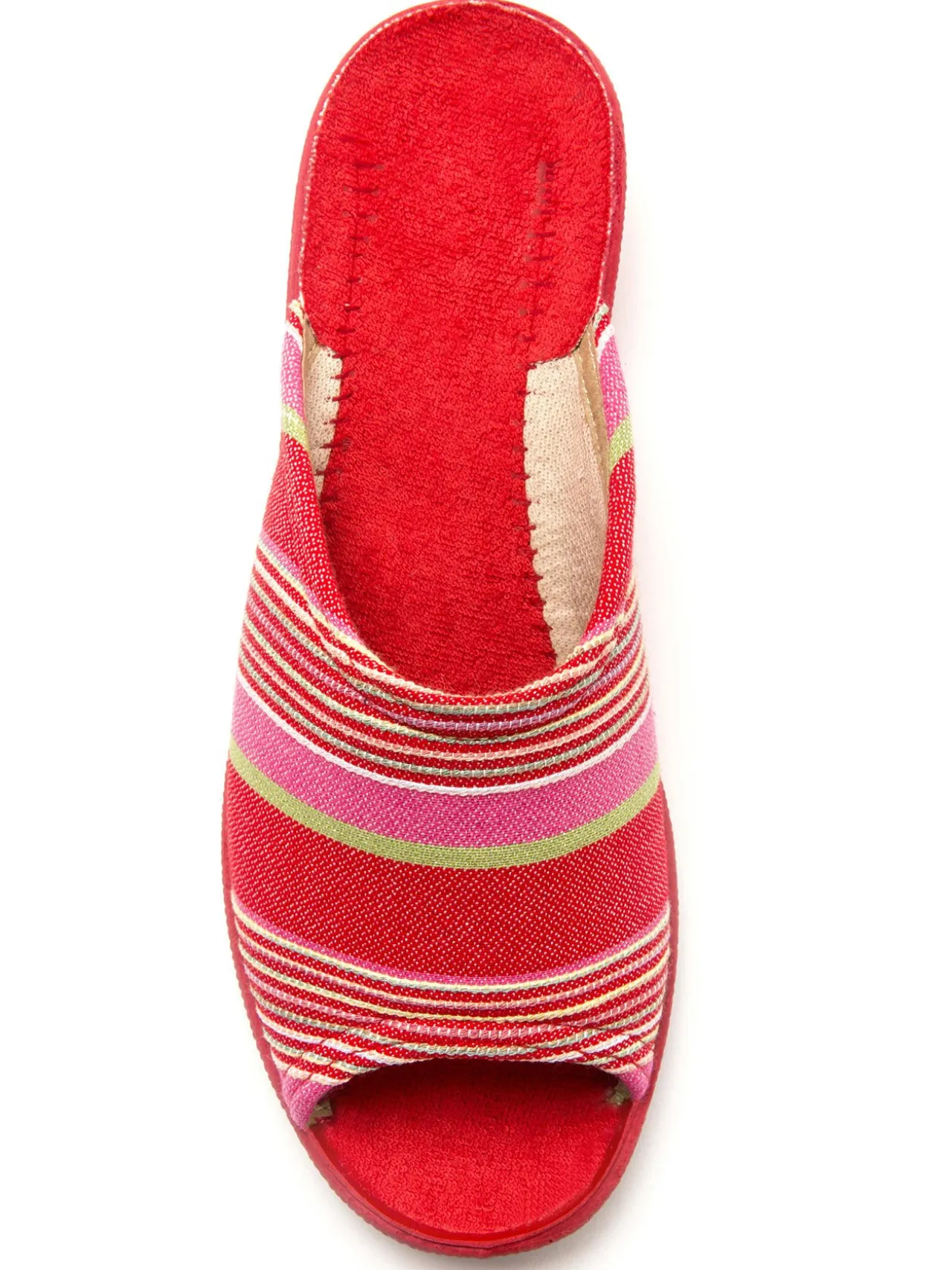 Mules rayées grande largeur