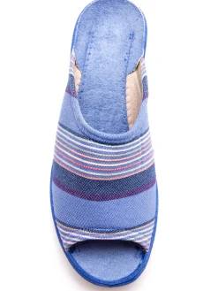 Mules rayées grande largeur