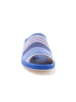 Mules rayées grande largeur