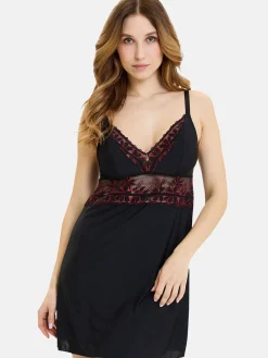 Nuisette sexy dentelle et microfibre