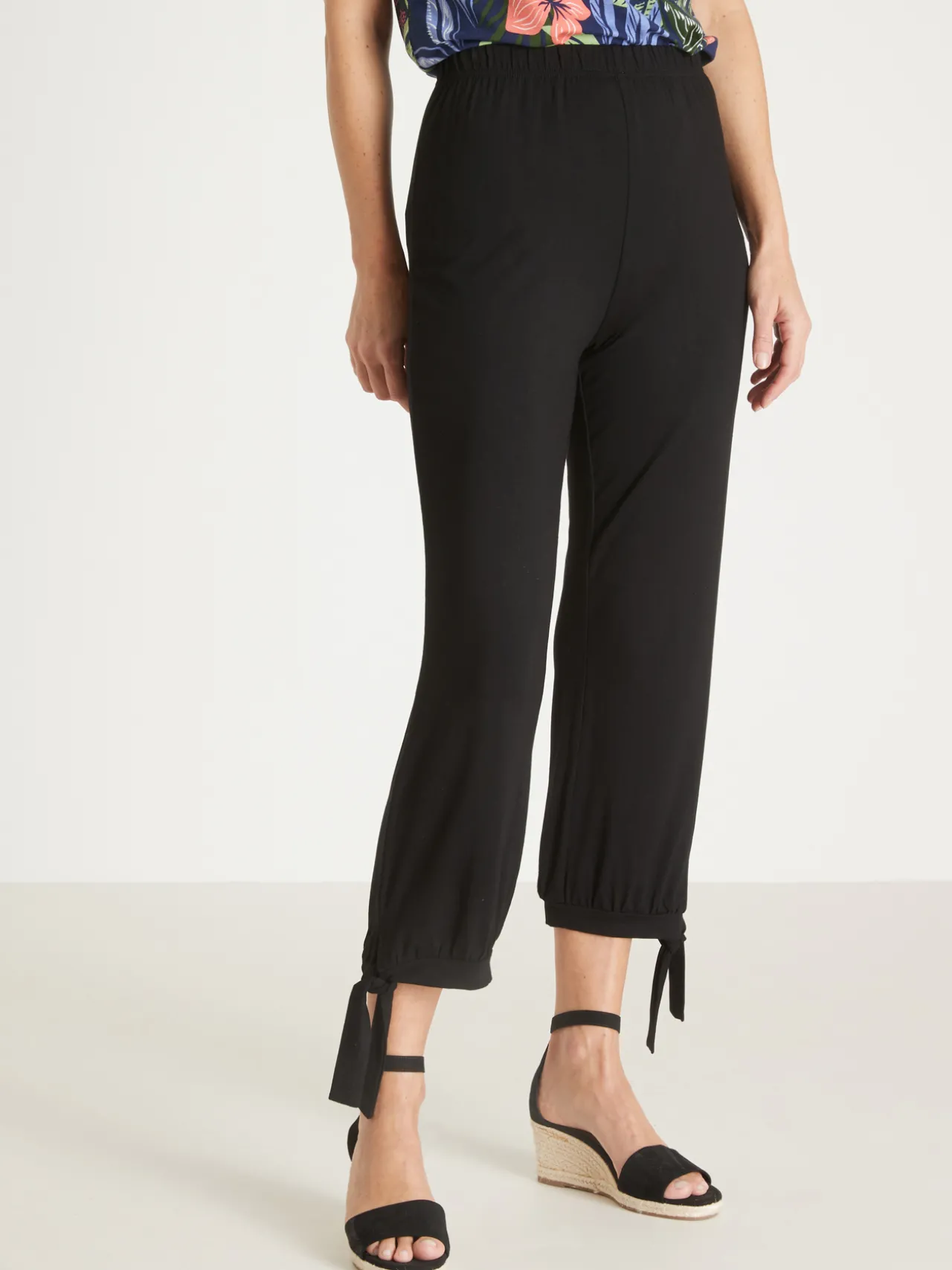 Pantacourt en maille style sarouel