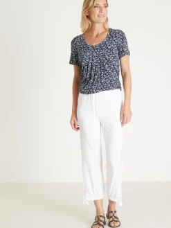 Pantacourt en maille style sarouel