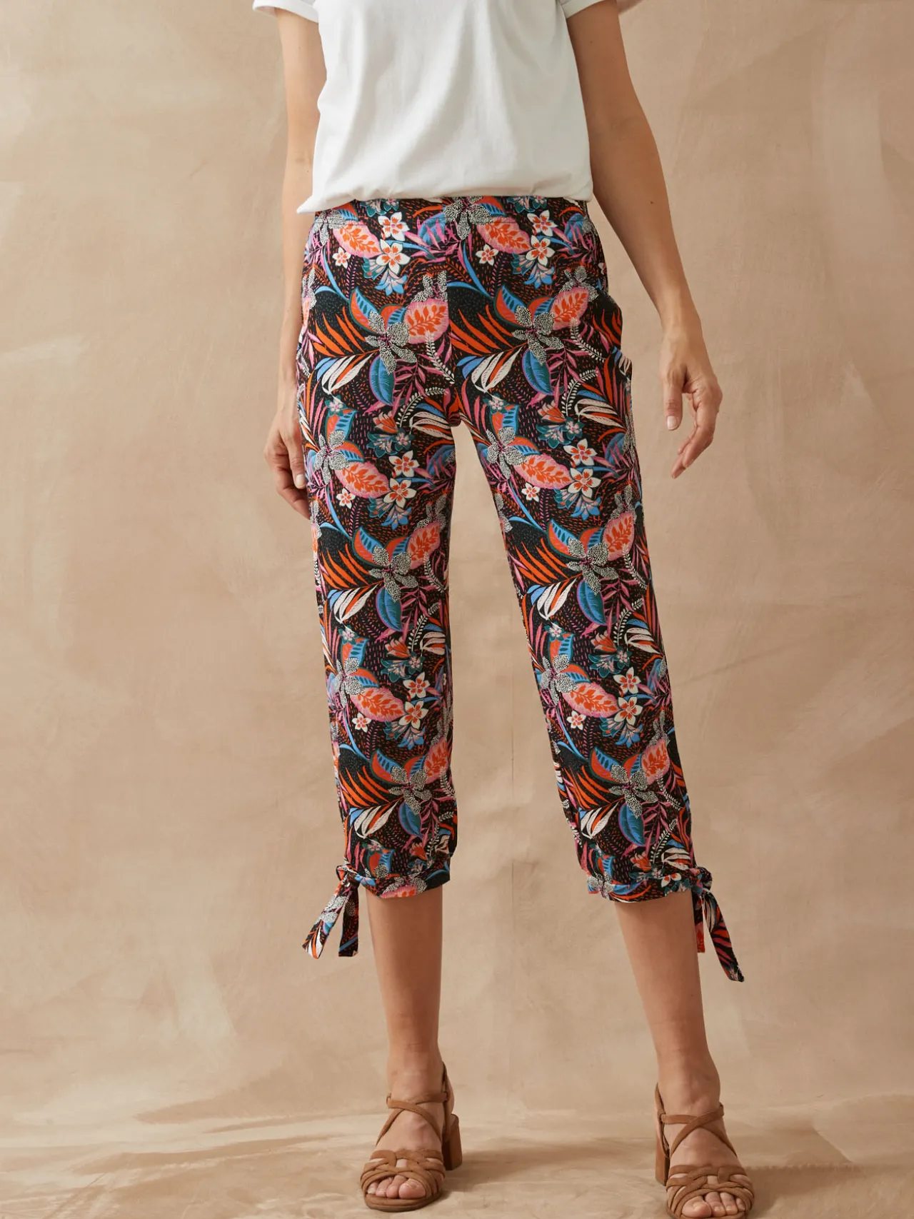 Pantacourt en maille style sarouel