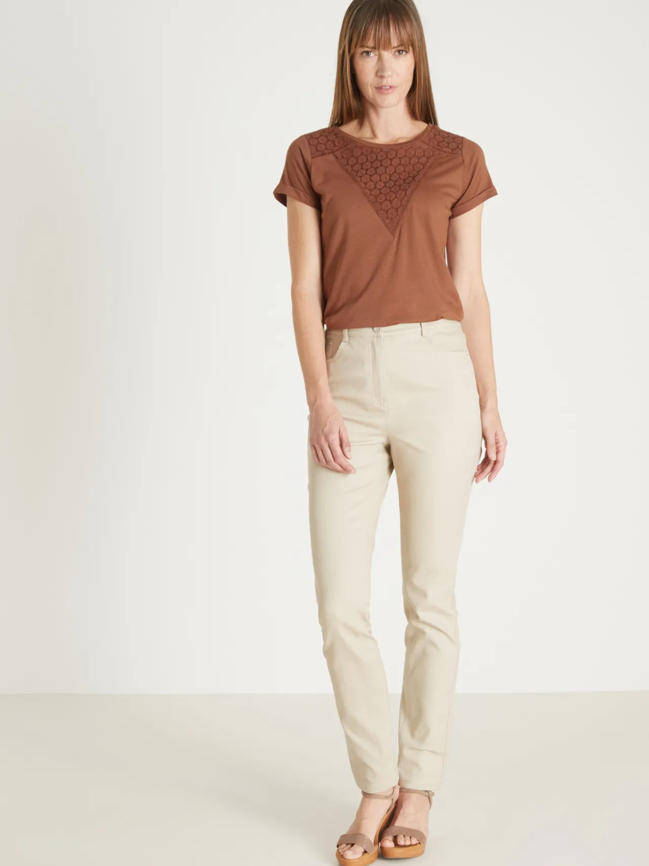 Pantalon 5 poches coupe droite