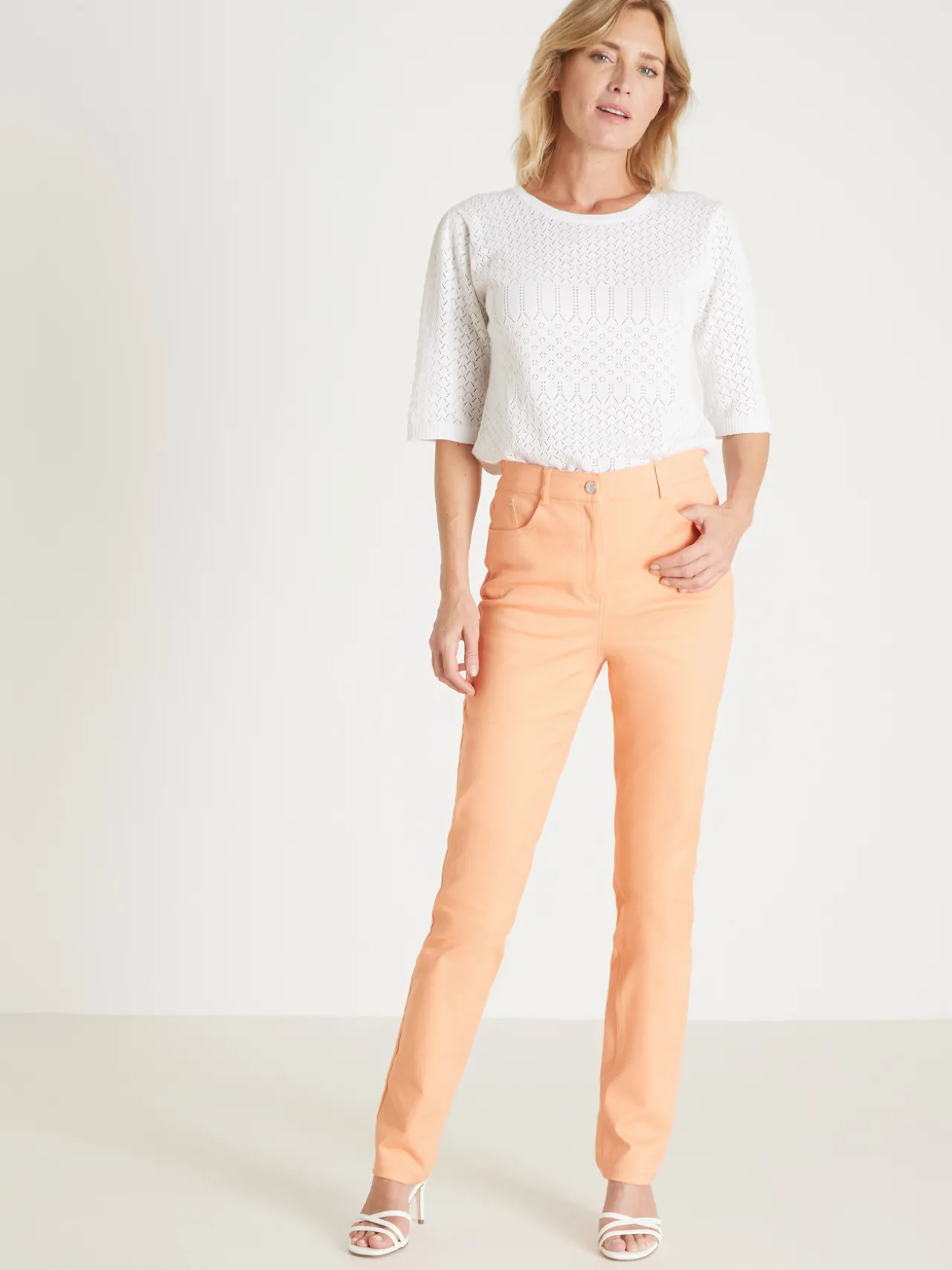 Pantalon 5 poches coupe droite