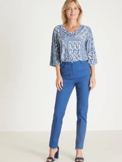 Pantalon 5 poches coupe droite