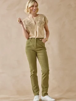 Pantalon 5 poches coupe droite