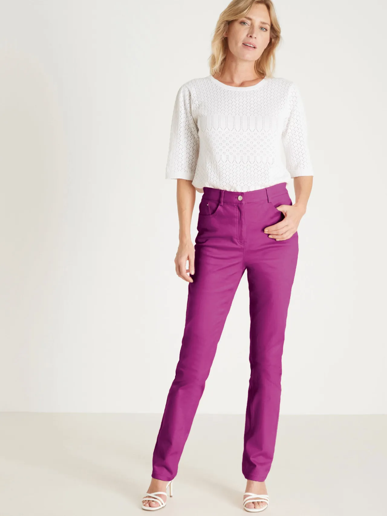 Pantalon 5 poches coupe droite