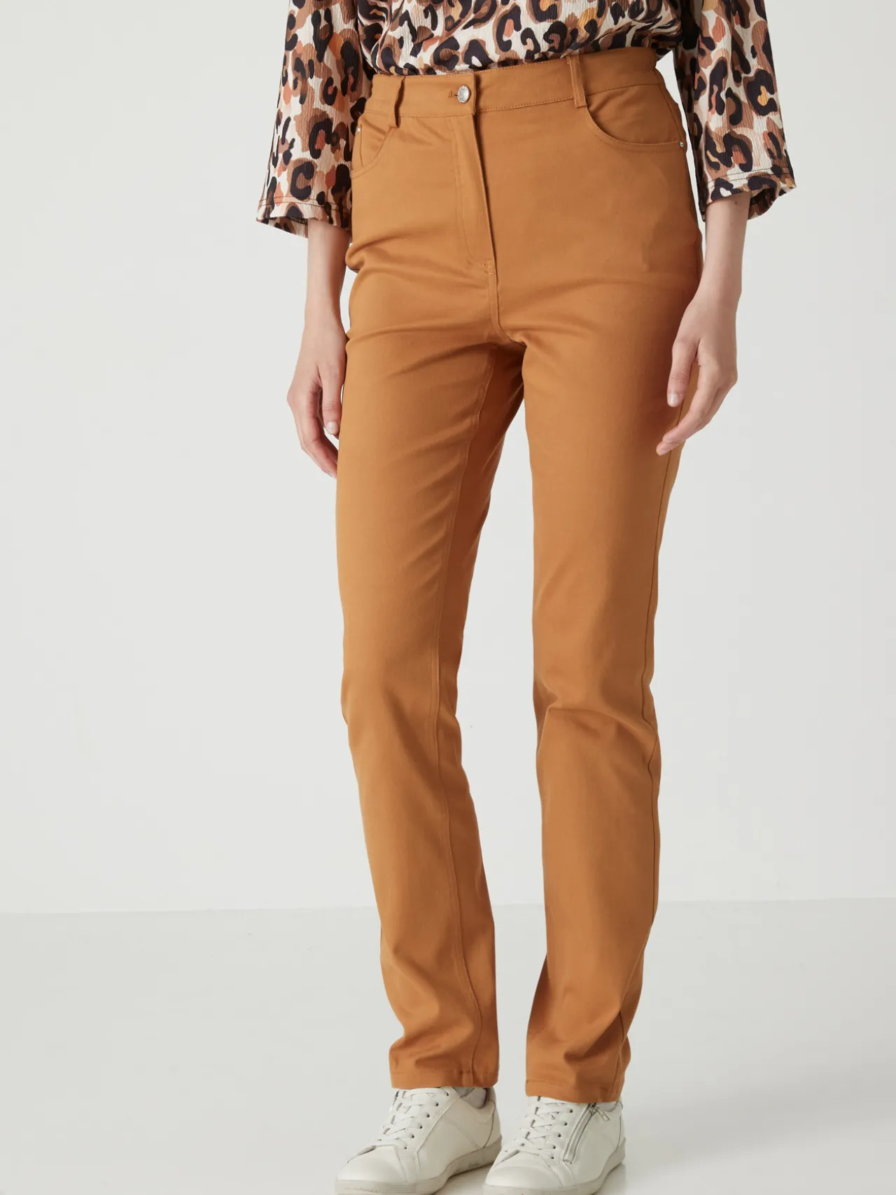 Pantalon 5 poches taille haute