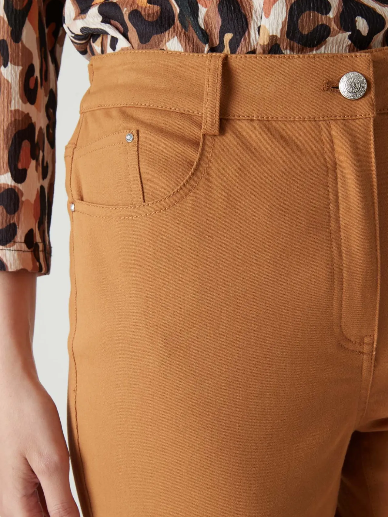 Pantalon 5 poches taille haute