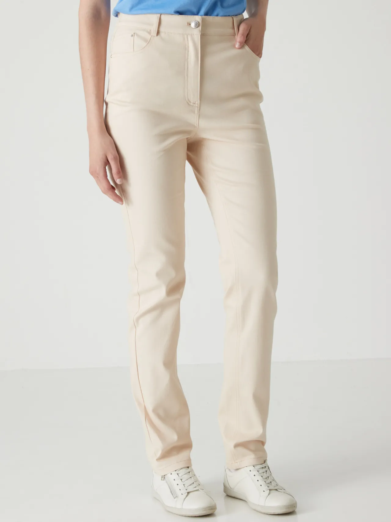 Pantalon 5 poches taille haute