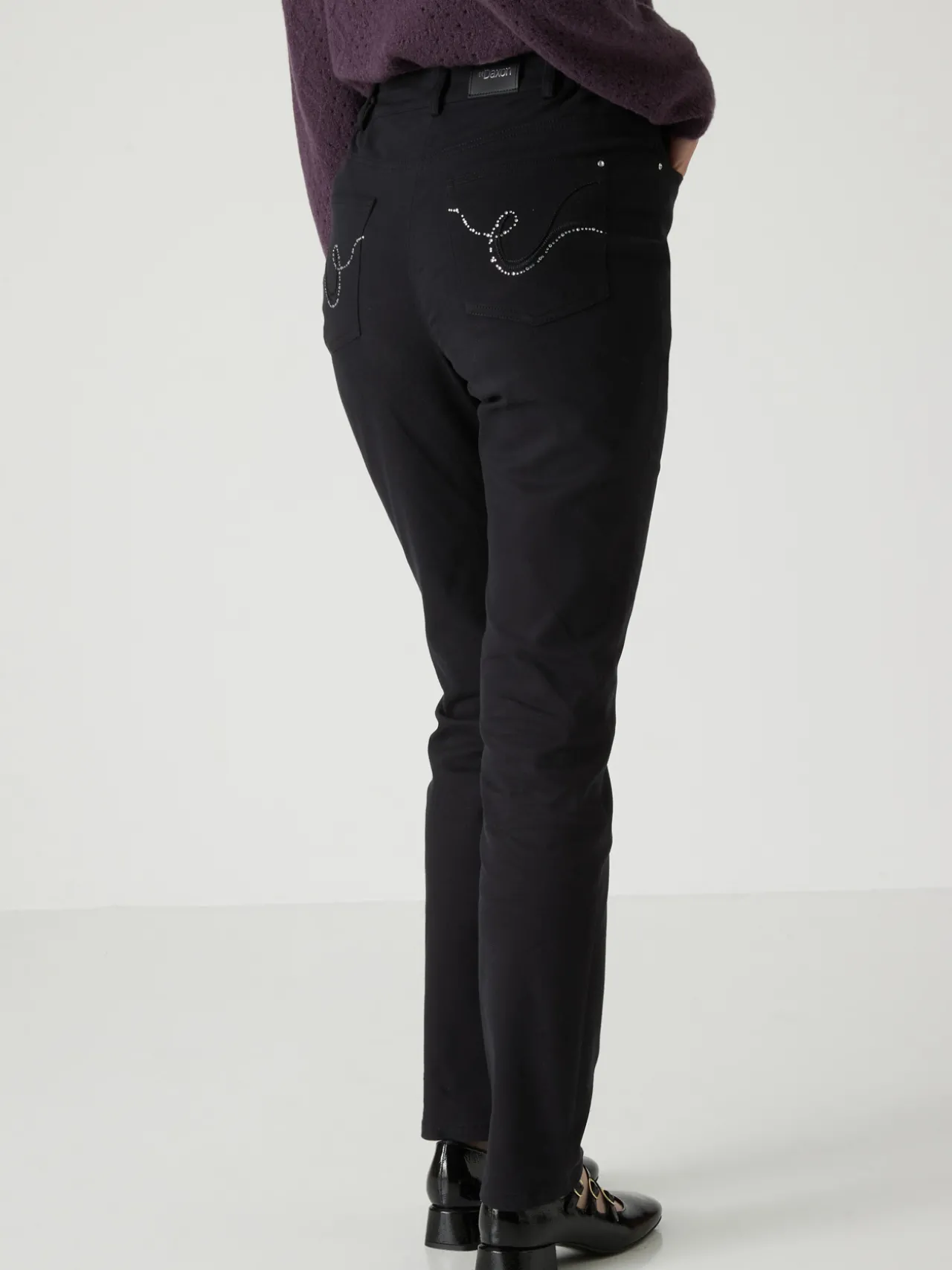 Pantalon 5 poches taille haute