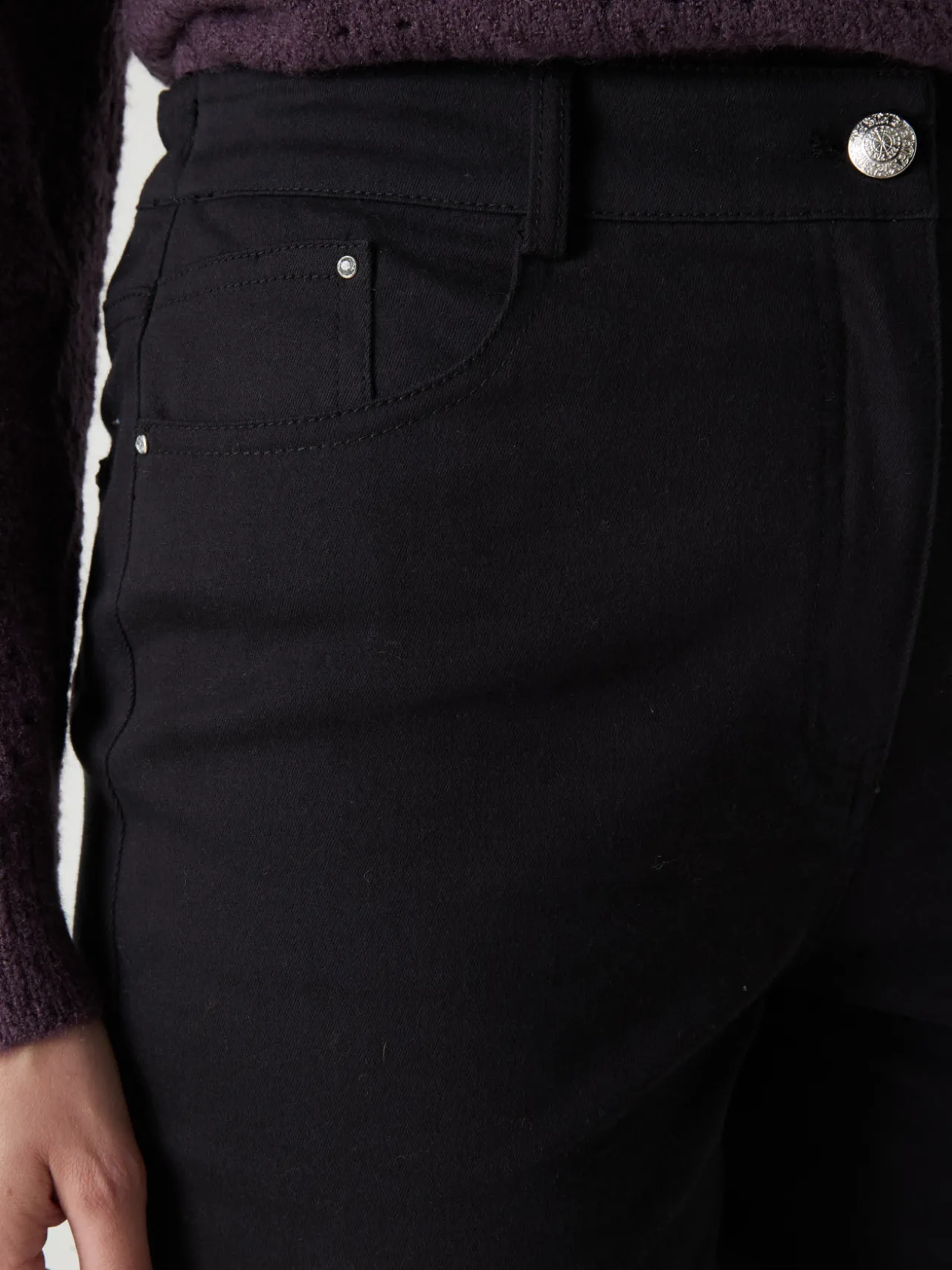 Pantalon 5 poches taille haute