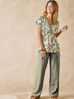 Pantalon cargo élastiqué