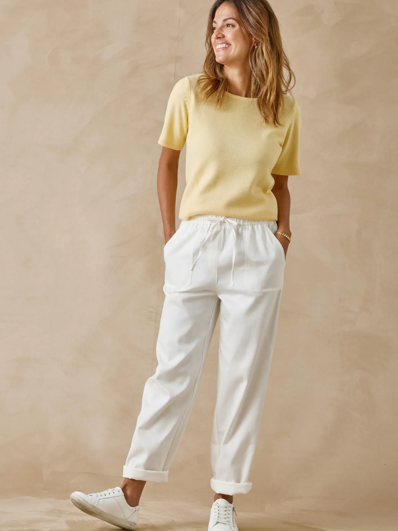 Pantalon cargo élastiqué