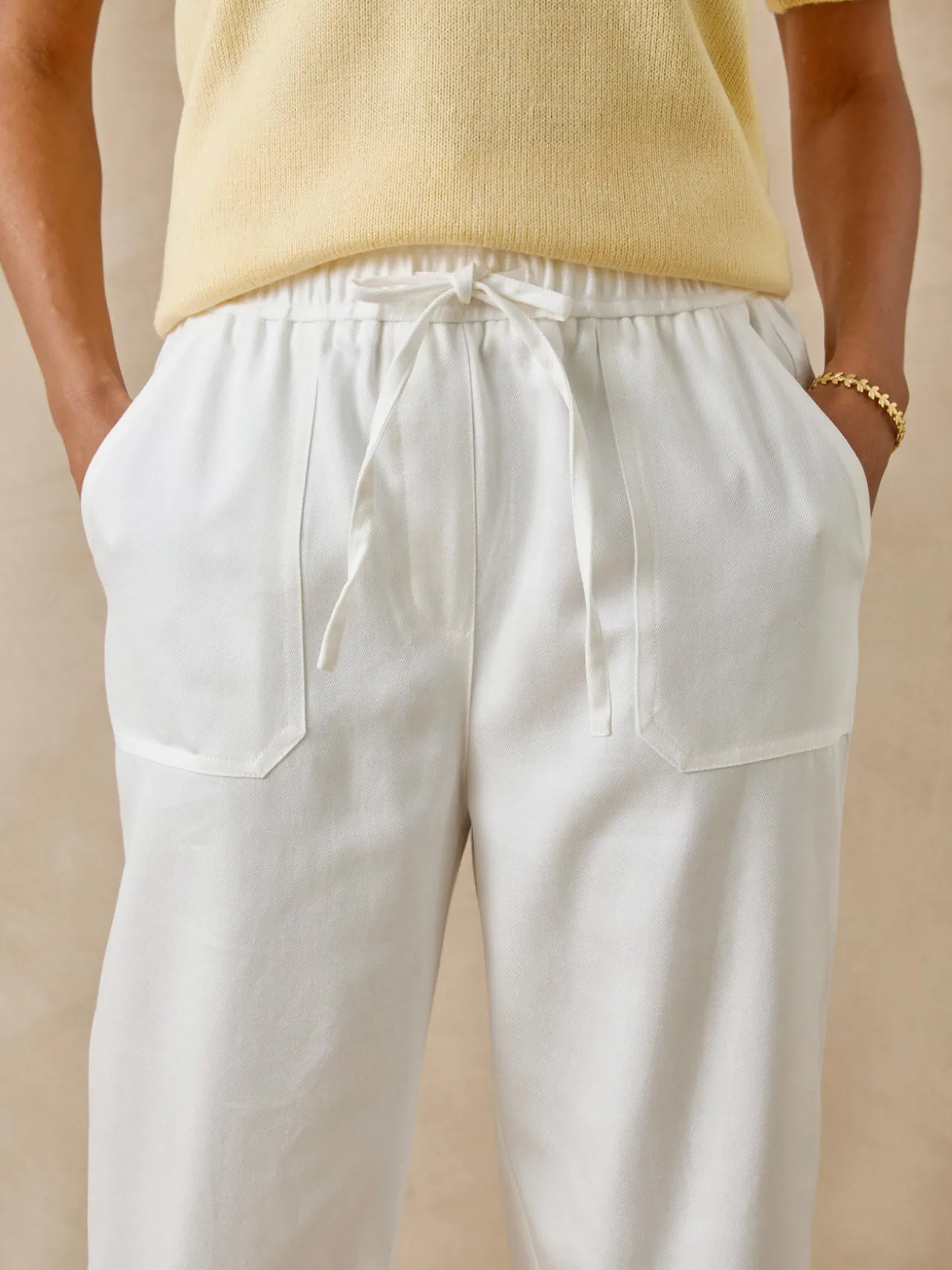 Pantalon cargo élastiqué