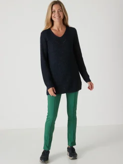 Pantalon droit élastiqué maille milano