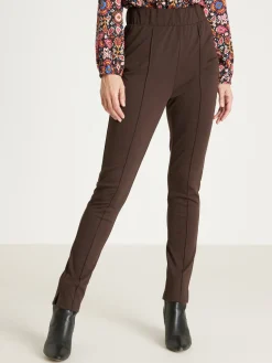 Pantalon droit élastiqué maille milano