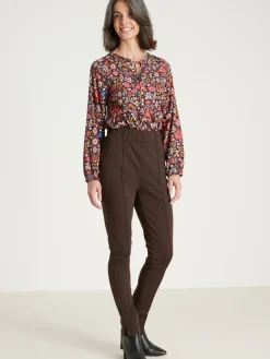 Pantalon droit élastiqué maille milano