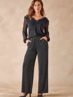 Pantalon en maille fantaisie