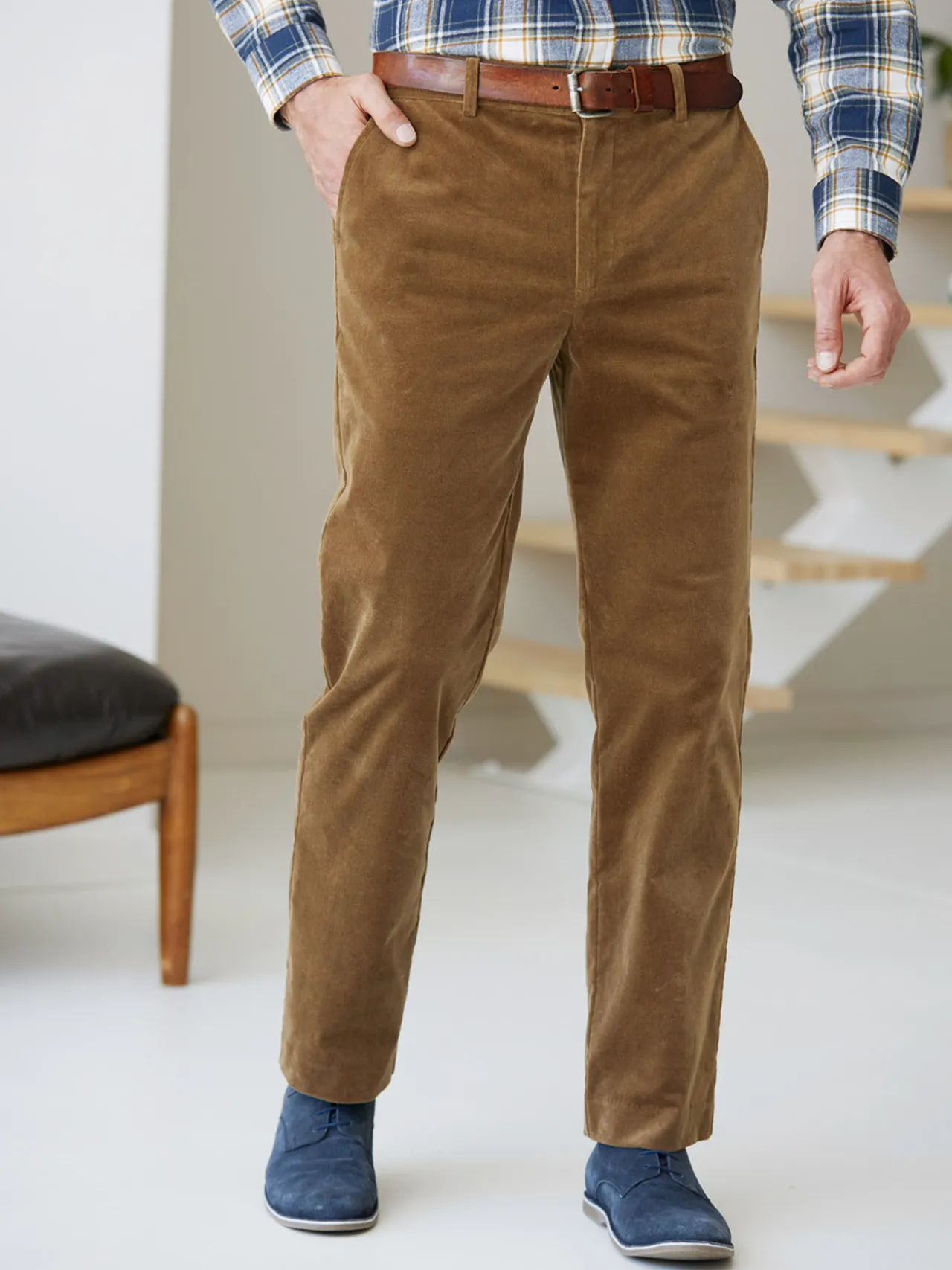 Pantalon en velours extensible
