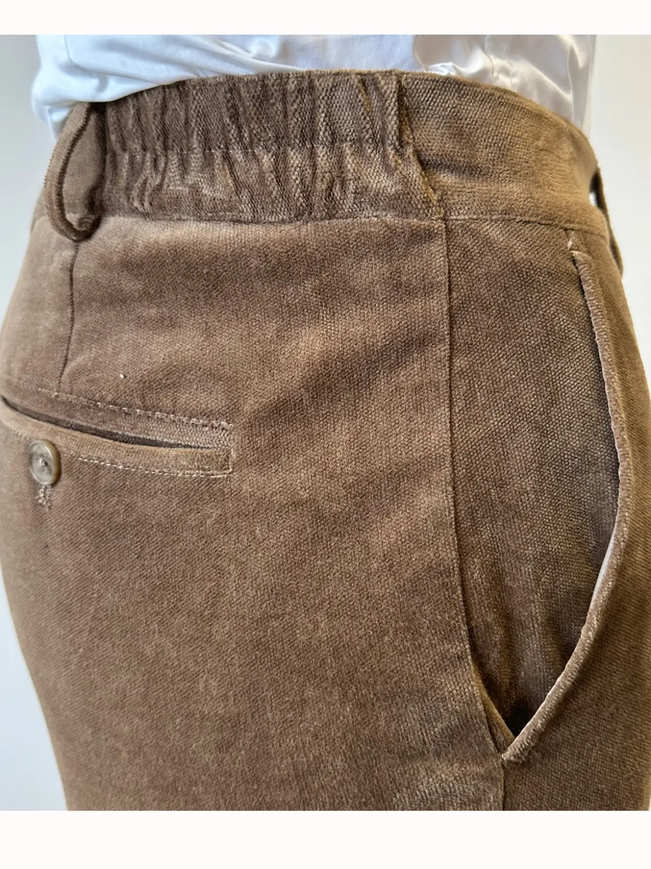 Pantalon en velours extensible