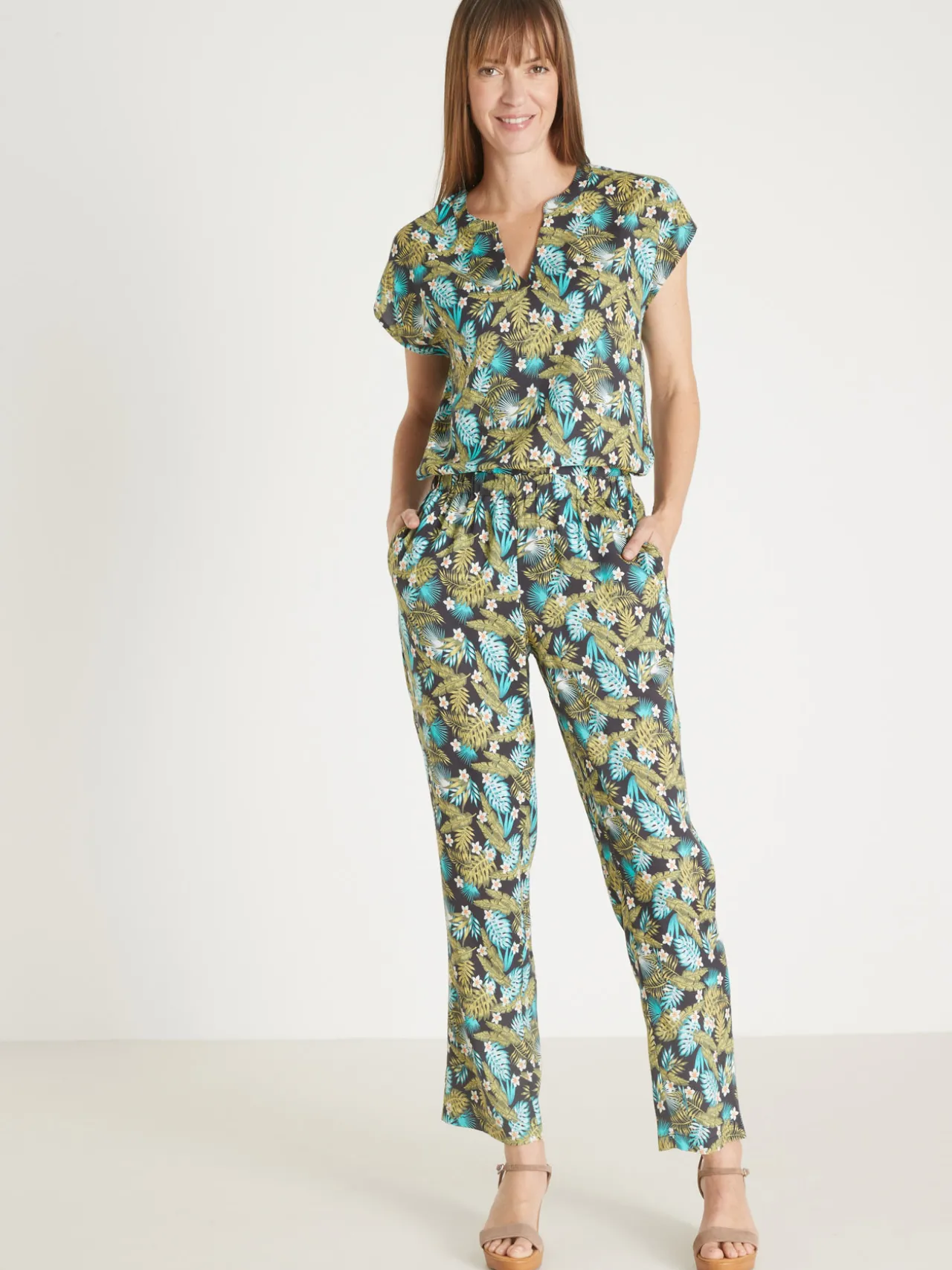 Pantalon fluide entièrement élastiqué