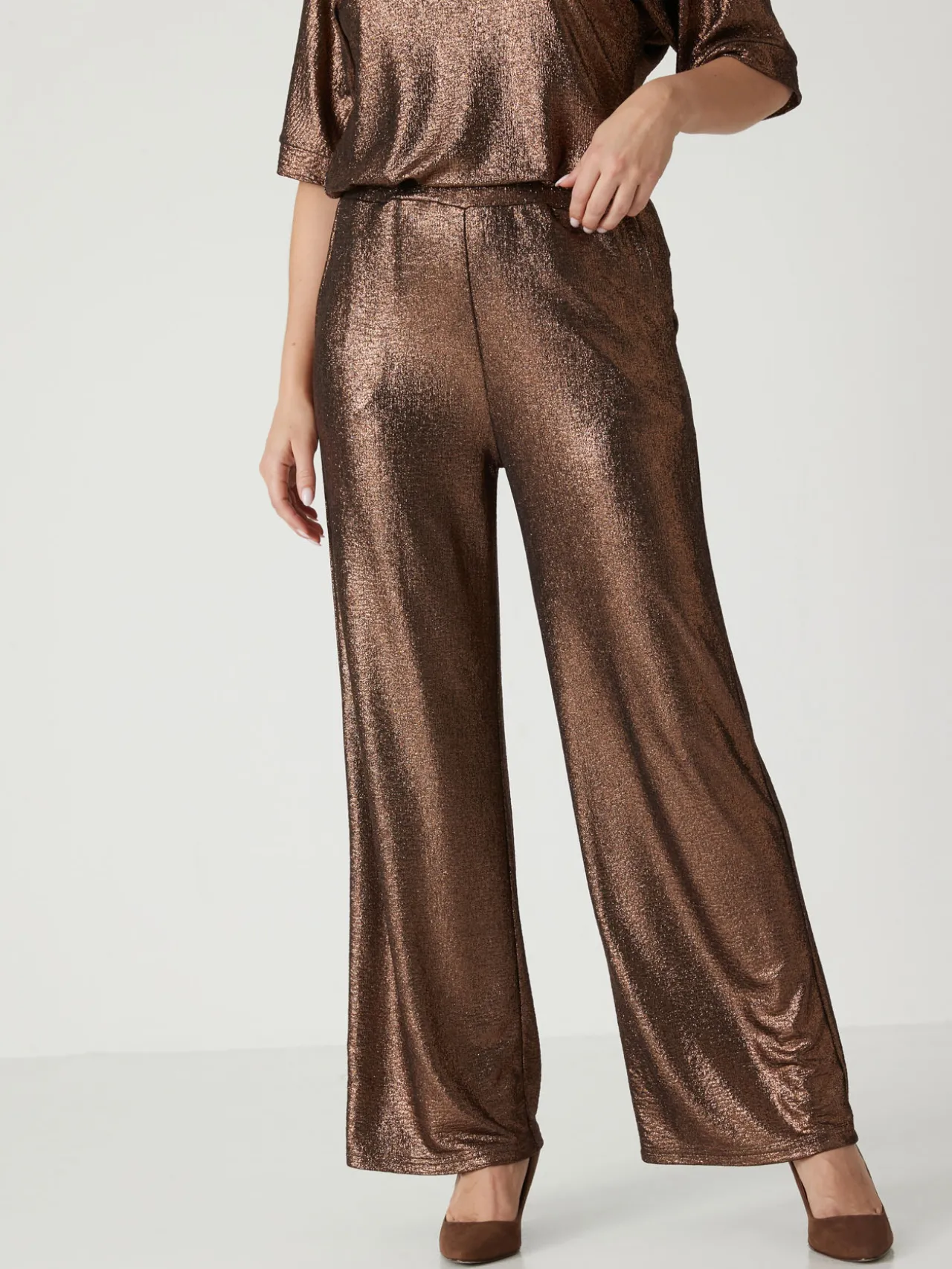 Pantalon irisé élastiqué