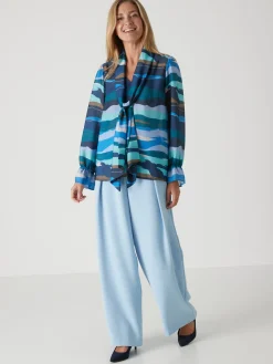 Pantalon large en crêpe