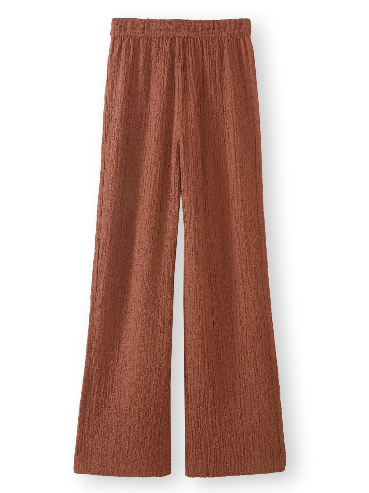 Pantalon large en seersucker