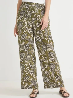 Pantalon large élastiqué