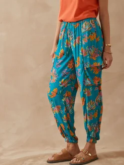 Pantalon large élastiqué