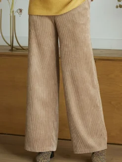 Pantalon large velours côtelé