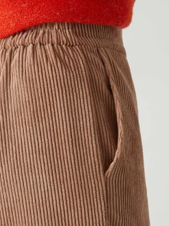 Pantalon large velours côtelé