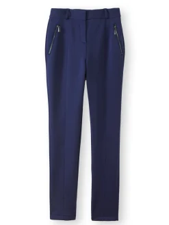 Pantalon élastiqué dos maille satinée